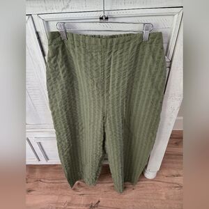 Free People Textured Olive Green Pants